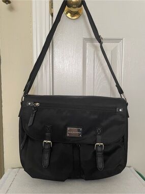 Black Dona Buchman Messenger Bag - Classic Nylon Crossbody